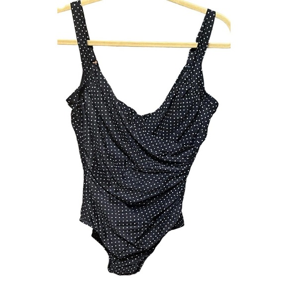 Miraclesuit Swimsuit Women's Tummy Control 1 Piece Ruched Side Adjustable Straps - Picture 1 of 13